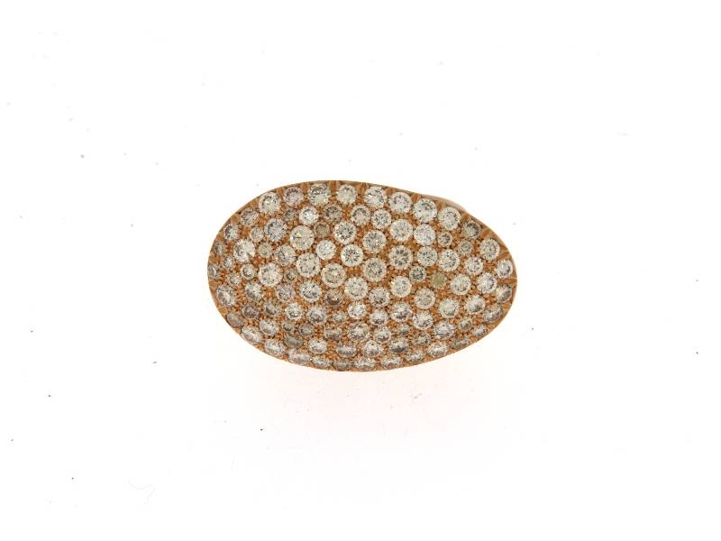 18KT ROSE GOLD RING WITH BROWN DIAMONDS PAVE' FANI GA01955BW